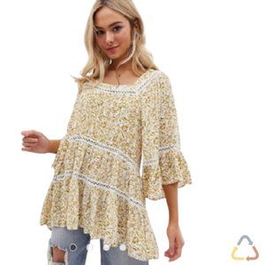 Free People Talk About It Tunic Ivory Spring